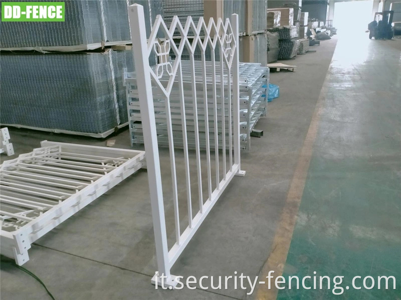 Recinzione da giardino in polvere in metallo ornamentale galvanizzato esterno decorativo / recinzione in alluminio